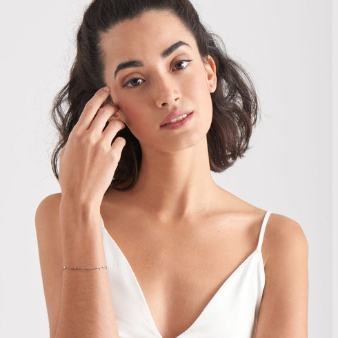 Silver Geometry Mixed Discs Bracelet